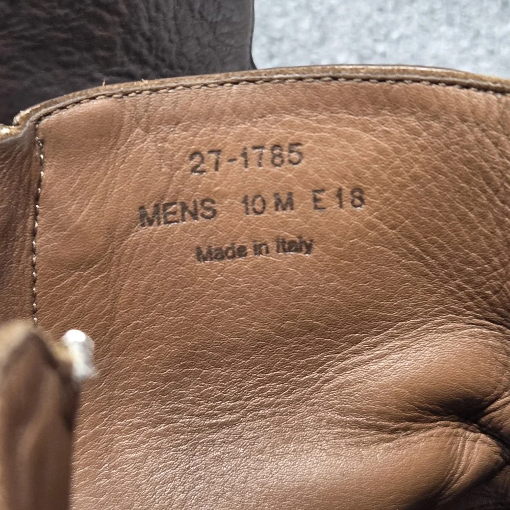 J&M Johnston & Murphy 1850 Collection Italy Brown Brogue Chelsea Side Zip Rare
